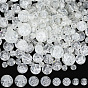 450 pièces 4 styles perles de verre craquelé peintes à la bombe, ronde