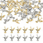 40Pcs 2 Colors Alloy & Crystal Rhinestone Pendants, Bird Charms