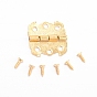 Iron Cabinet Drawer Butt Hinges Connectors, with Replacement Hinge Screws, Wooden Box Accessories