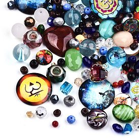 Mixed Style Glass Pendants/Cabochons/Beads, Mixed Shapes