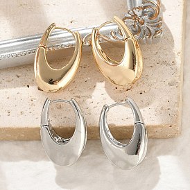 Латунь обруч серьги для женщин, слеза