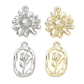 Alloy Pendants, Flower Charms