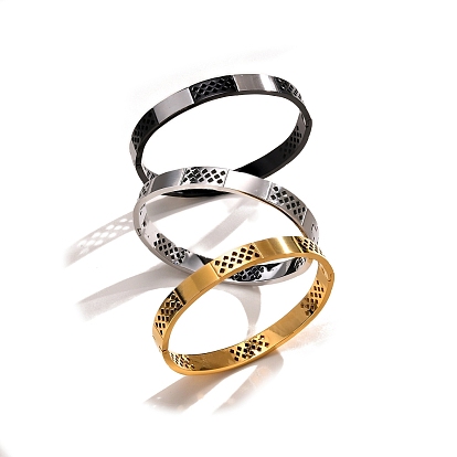 Полые браслеты из нержавеющей стали, драгоценности для мужчины, ромб