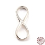 925 Sterling Silver Pendants, Infinity Charms, with 925 Stamp