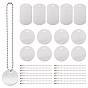 DIY Necklaces Making Kits, with Aluminum Pendants, Blank Tags, Iron Ball Bead Chains with Ball Chain Connectors