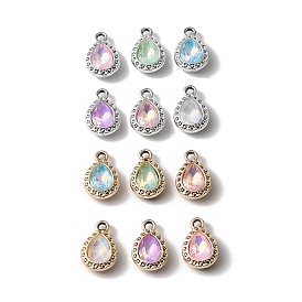 Подвеска из сплава с уф-покрытием и стразами, со стеклом, очарование слезы