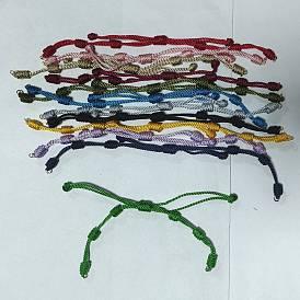 12pcs 12 couleurs fabrication de bracelets en cordon de nylon réglable