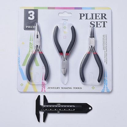 Juegos de herramientas de la joyería DIY, alicates y pie de rey, 110~125x55~75 mm