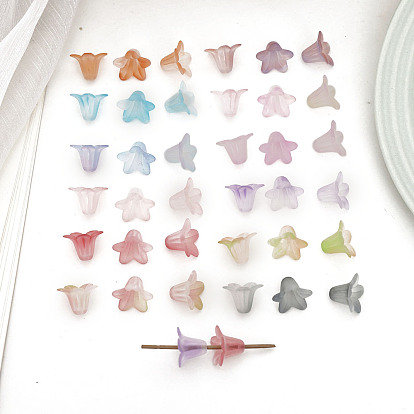 Непрозрачные акриловые бусины, матовый градиент, цветок