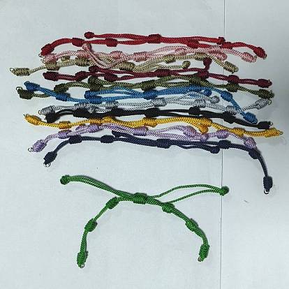12pcs 12 couleurs fabrication de bracelets en cordon de nylon réglable