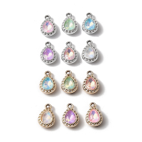 Подвеска из сплава с уф-покрытием и стразами, со стеклом, очарование слезы