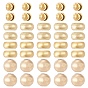 200Pcs 4 Styles Brass Spacer Beads, Mixed Shapes