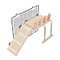Bird Parrot Hamster Toys, Wooden Crawling Swing Ladder Platform Springboard, for Bird Small Animals