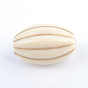 Oval Plating Acrylic Beads, Golden Metal Enlaced, 24x16x16mm, Hole: 2mm, about 174pcs/500g