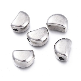 304 Stainless Steel Beads, Half Round