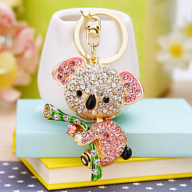 Cute Koala Bear Car Keychain Metal Keyring Key Chain Ring Small Gift.