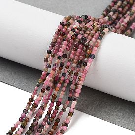 Natural Tourmaline Beads Strands, Grade A, Round