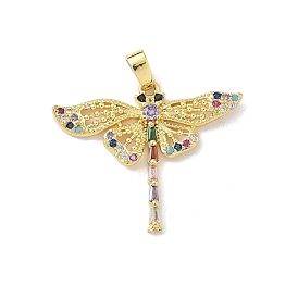 Латунные микро проложить кубического циркония подвески, стрекоза прелести