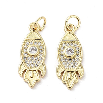 Покрытие стойки ракетная латунь микро-паве подвески из кубического циркония, без кадмия и без свинца, долговечный, реальный 18 k позолоченный