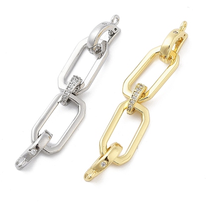 Латунное микропейв, прозрачный кубический цирконий, складные застежки, без кадмия, без никеля и без свинца, прямоугольные