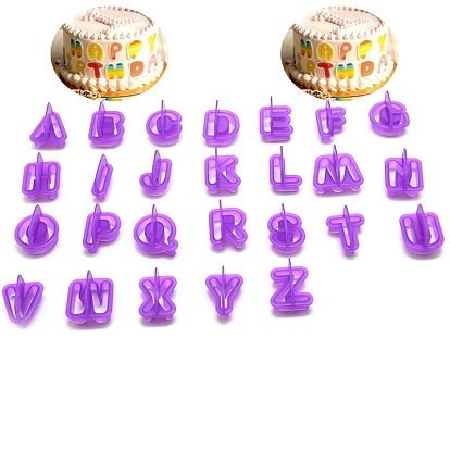 PP Plastic Cookie Cutters, Alphabet Cookies Moulds, DIY Biscuit Baking Tool, Letter A~Z & Number 0~8 & Mark