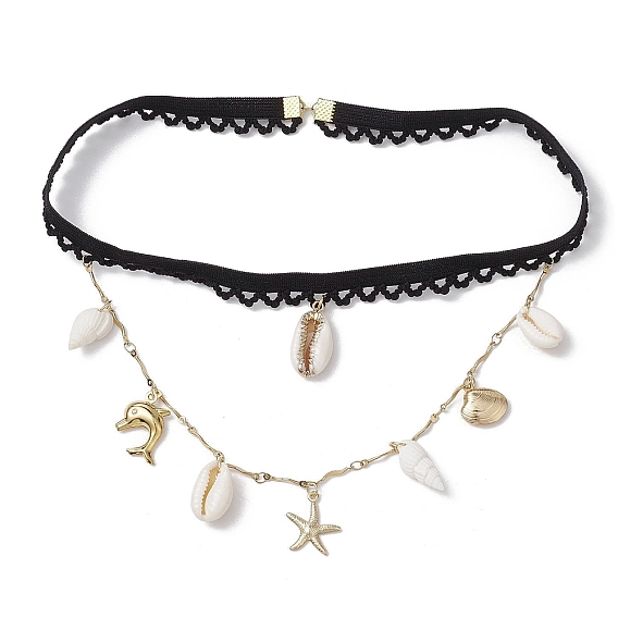 304 цепочки из нержавеющей стали с кисточками в виде морских звезд, ракушек и дельфинов на бедра и ноги, черные эластичные украшения для тела с натуральными подвесками из ракушек для женщин