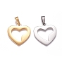 304 Stainless Steel Pendants, Heart