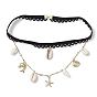 304 цепочки из нержавеющей стали с кисточками в виде морских звезд, ракушек и дельфинов на бедра и ноги, черные эластичные украшения для тела с натуральными подвесками из ракушек для женщин