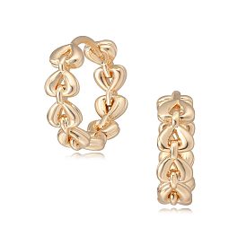 Латунные серьги обруча, золотые