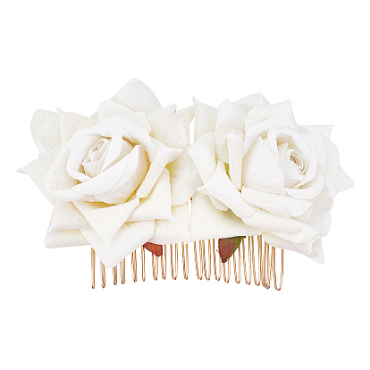 Железа расчески волос, с бархатным цветком