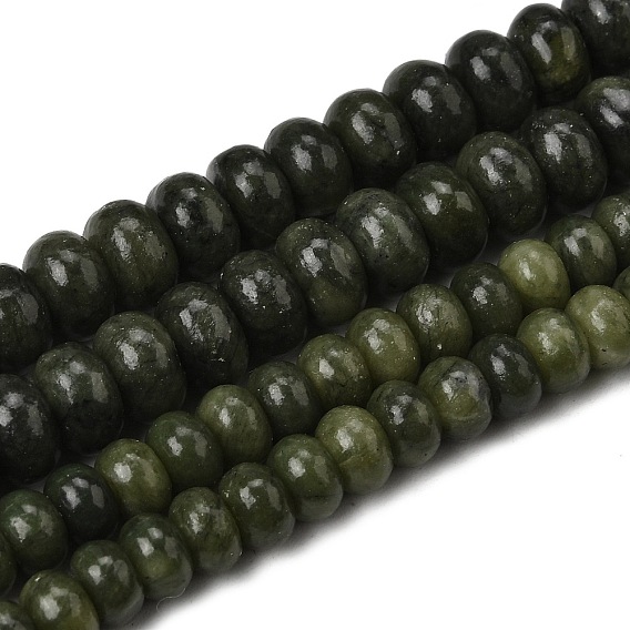 Тайвань природного нефрита бисер нитей, рондель