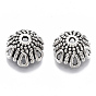 Tibetan Style Alloy Bead Caps, Multi-Petal, Cadmium Free & Lead Free