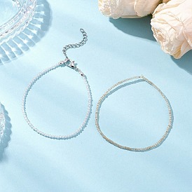 Набор браслетов из стеклянных бусин для женщин