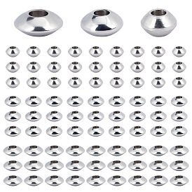 90Pcs 3 Style Brass Spacer Beads, Disc