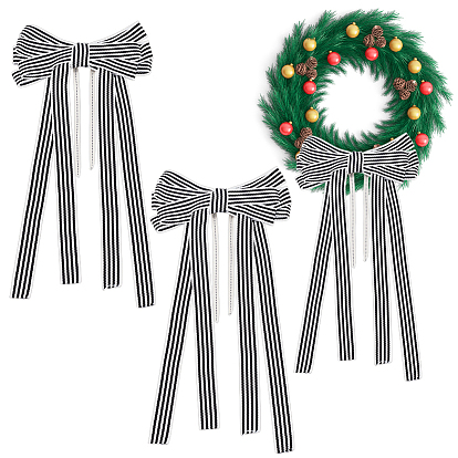 2шт полиэстер украшения аксессуары, бант с полосками