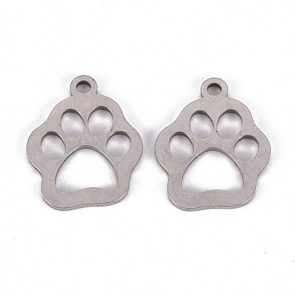 201 pendentifs pour animaux de compagnie en acier inoxydable, Coupe au laser, empreintes de chien