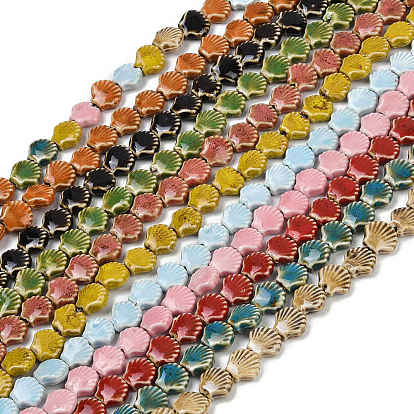 Фарфора ручной работы бисер нитей, формы раковины