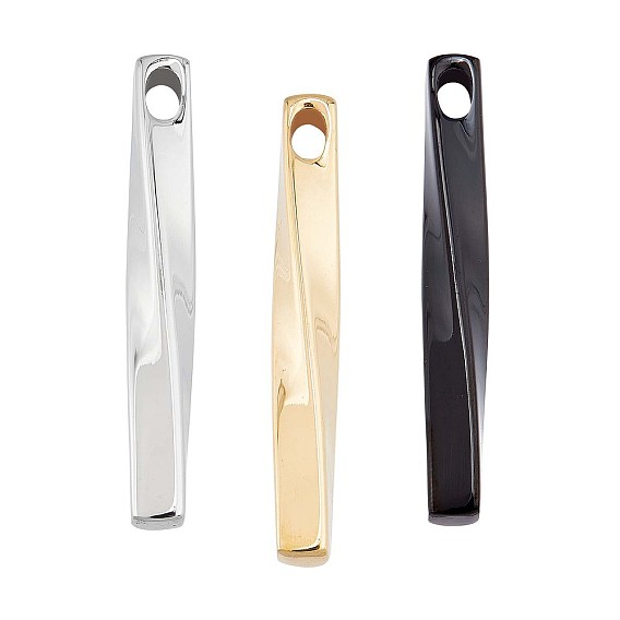 3 шт. 3 цвета 304 подвески из нержавеющей стали, ручная полировка, твист