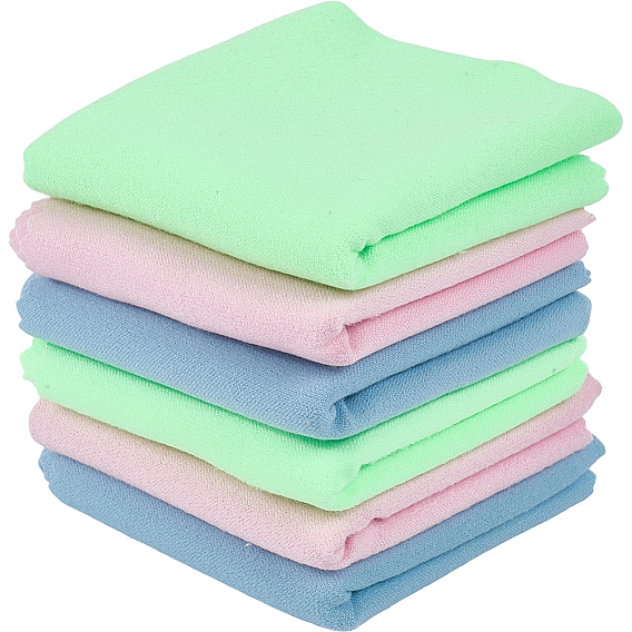 6 шт. 3 цвета салфетка из микрофибры для чистки музыкальных инструментов, квадратный