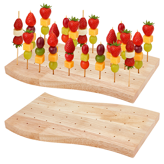 2шт. 45-отверстия для подставки из дерева и бамбука, многофункциональная волнистая витрина для тортов, изготовление глиняной куклы