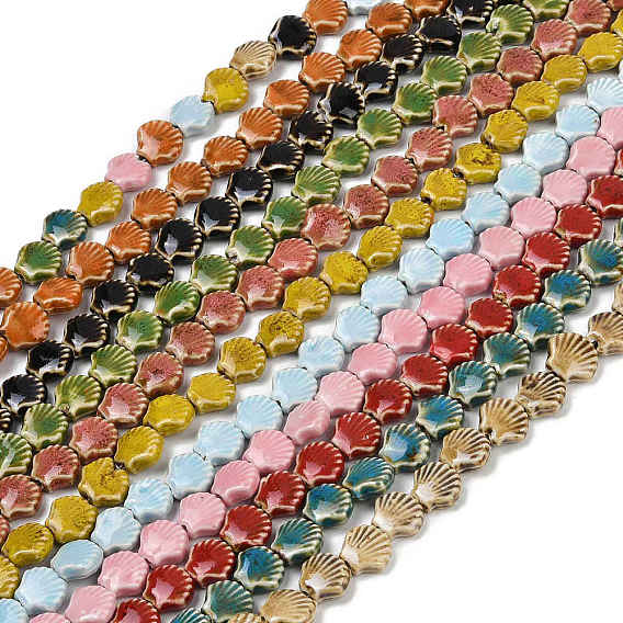 Фарфора ручной работы бисер нитей, формы раковины