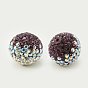 Austrian Crystal Beads, Pave Ball Beads, with Polymer Clay inside, Round