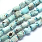 Natural Larimar Beads Strands, Nuggets, Frosted