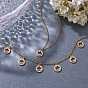 10Pcs Rack Plating Brass Micro Pave Clear Cubic Zirconia Charms, Long-Lasting Plated, Flat Round with Smiling Face