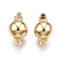 Brass Box Clasps, 1-Strand, 2-Hole, Nickel Free, Round