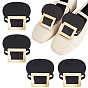 2 Pairs PU Leather Shoe Covers with Polyester Elastic Strap, Shoe Buckle, Costume Accessories