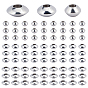 90Pcs 3 Style Brass Spacer Beads, Disc