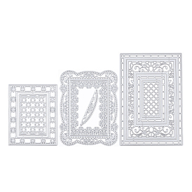 Frame Carbon Steel Cutting Dies Stencils, for DIY Scrapbooking/Photo Album, Decorative Embossing DIY Paper Card, Rectangle