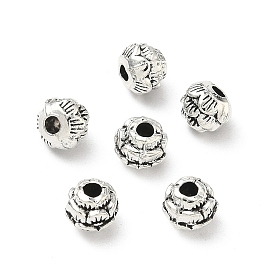 Тибетский стиль цветка сплава разделительные бусины, 5x4.5 мм, отверстие : 1.7 мм