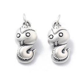 Изысканные серебряные подвески, 3d змеиные амулеты, с перемычками и 999 штампом